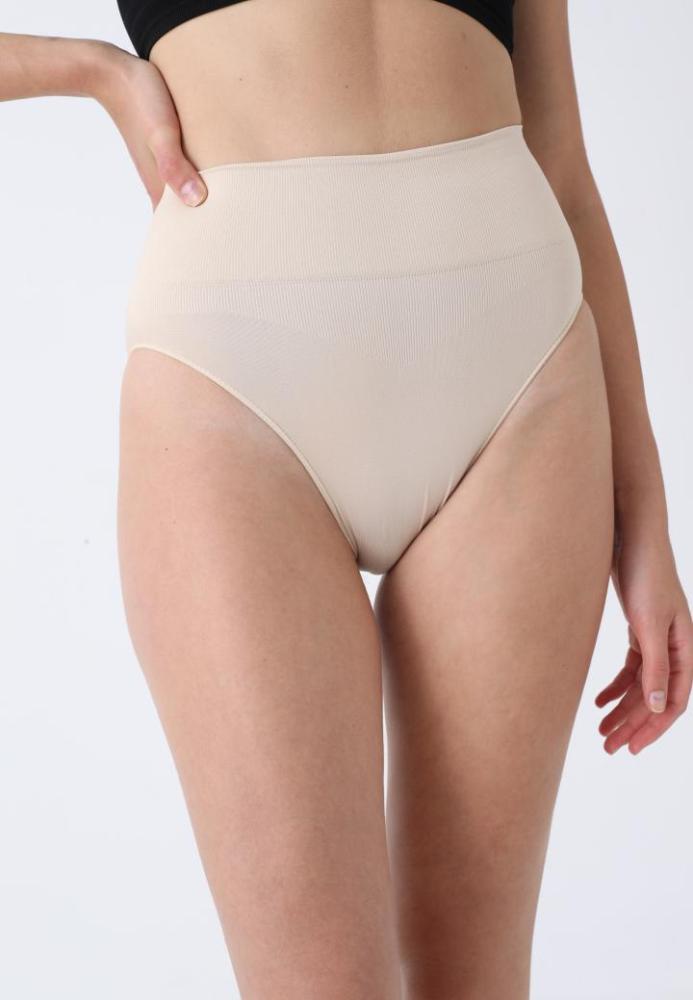 Corset Modelator Damă Clasic cu Talie înaltă , Push-up și Bandă Anti-Alunecare,Culoare Bej,Engros